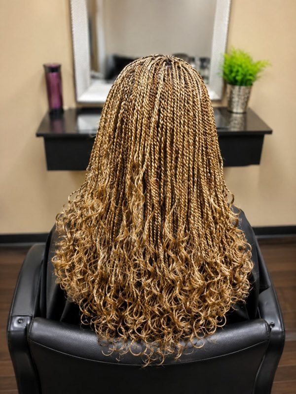 Boho knotless twists by Mouna Hair Braiding and Weaves