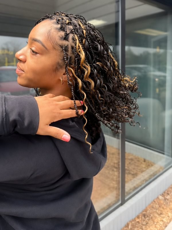 Boho knotless braids by Mouna Hair Braiding and Weaves