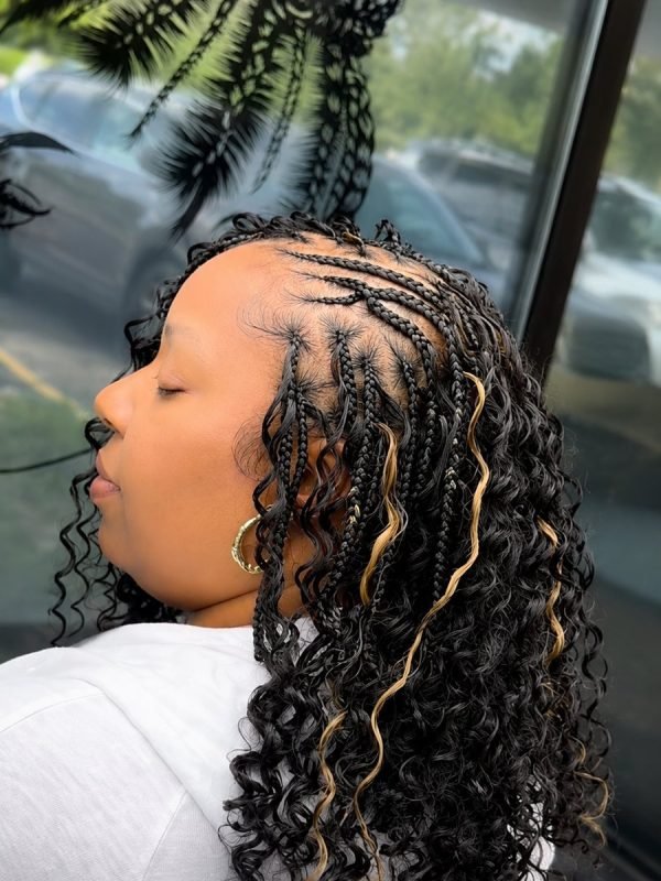 Boho tribal braids by Mouna Hair Braiding and Weaves