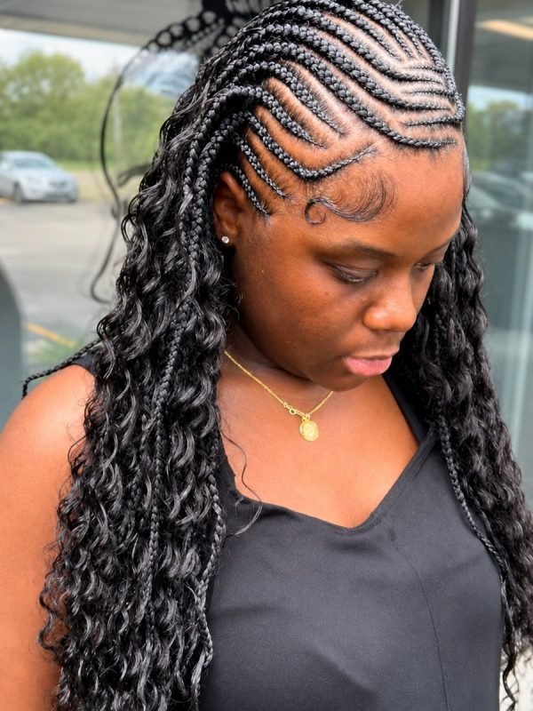 Boho tribal braids by Mouna Hair Braiding and Weaves