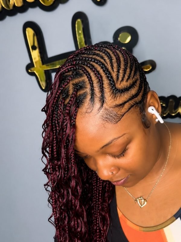 Boho tribal braids by Mouna Hair Braiding and Weaves
