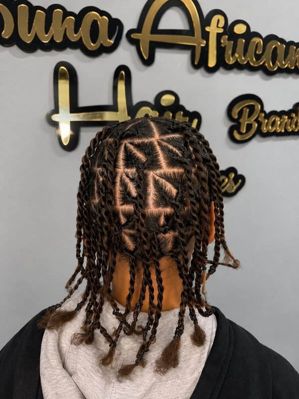Men's two-strand twists by Mouna Hair Braiding and Weaves