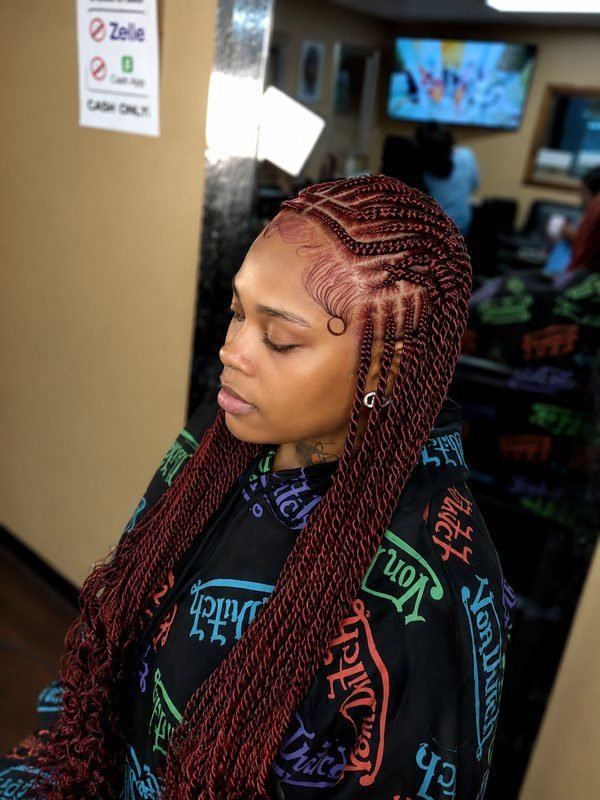 Tribal braids by Mouna Hair Braiding and Weaves